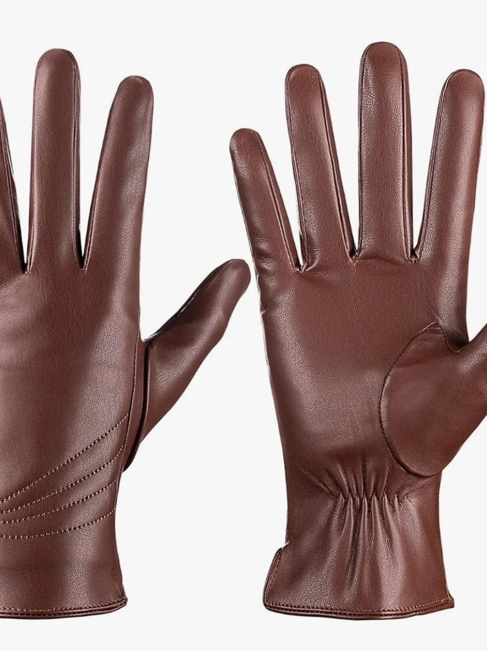 Classic Brown Leather Gloves
